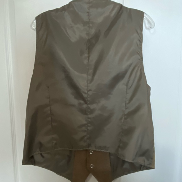 Cosa Nova Vintage Brown Tan Suede Leather Western Rodeo Snap Vest- Sz-XL - Picture 2 of 16